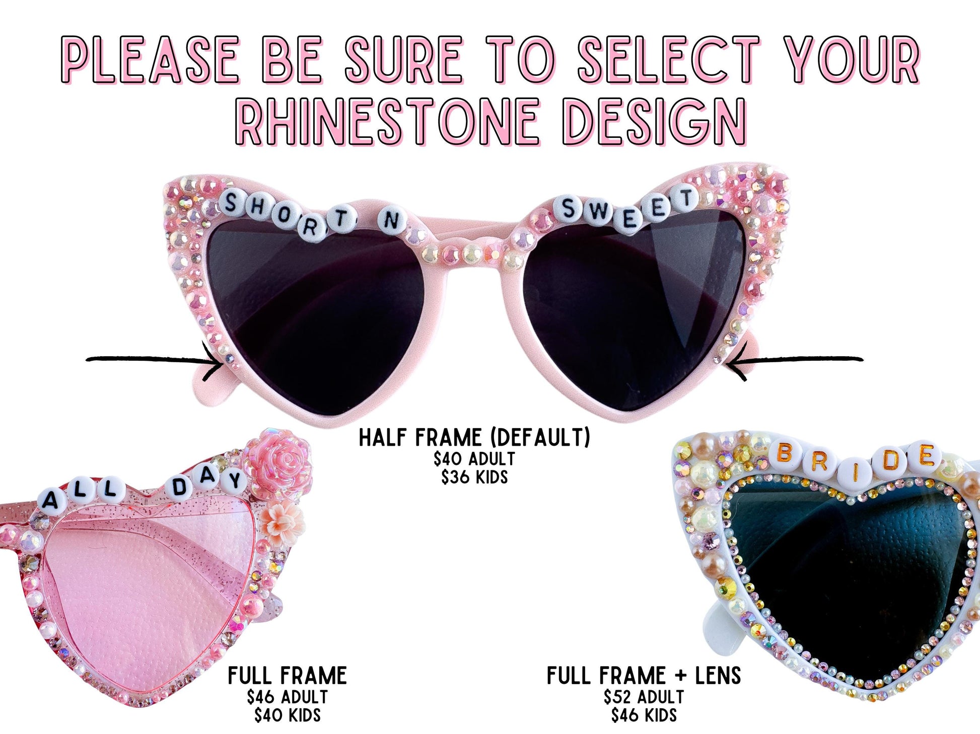 a pair of sunglasses with a heart shaped frame